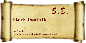 Sterk Dominik névjegykártya